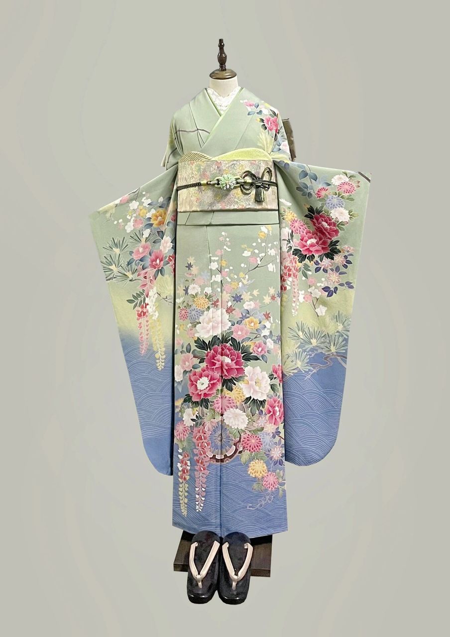 春天气息加贺友禅振袖和服 92:euphemia 着付搭配设计:e君 这位甲方