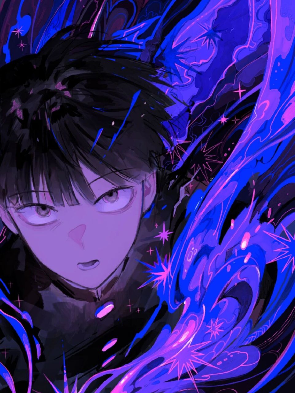 绝美mob 有一种化蝶的感觉 画师见图三 #灵能百分百#