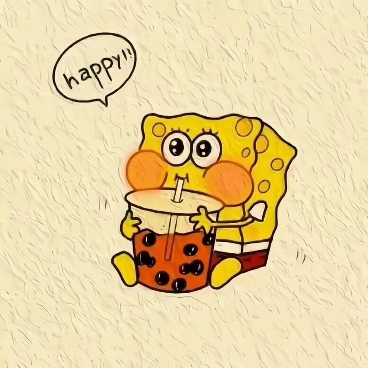 好可爱的海绵宝宝闺蜜头像.