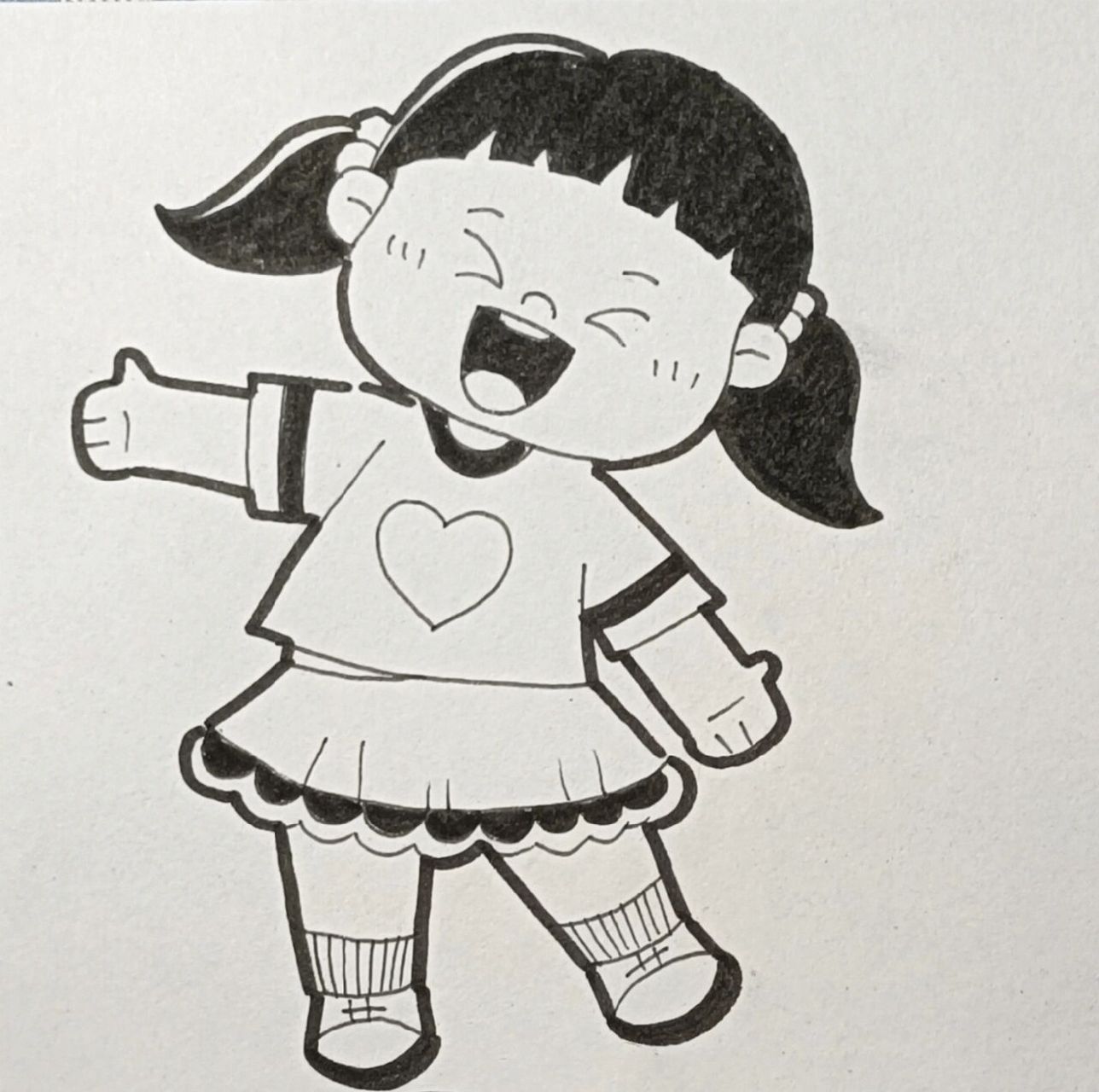 人物简笔画小孩图片(人物简笔画图片大全 少女 动漫 小孩)
