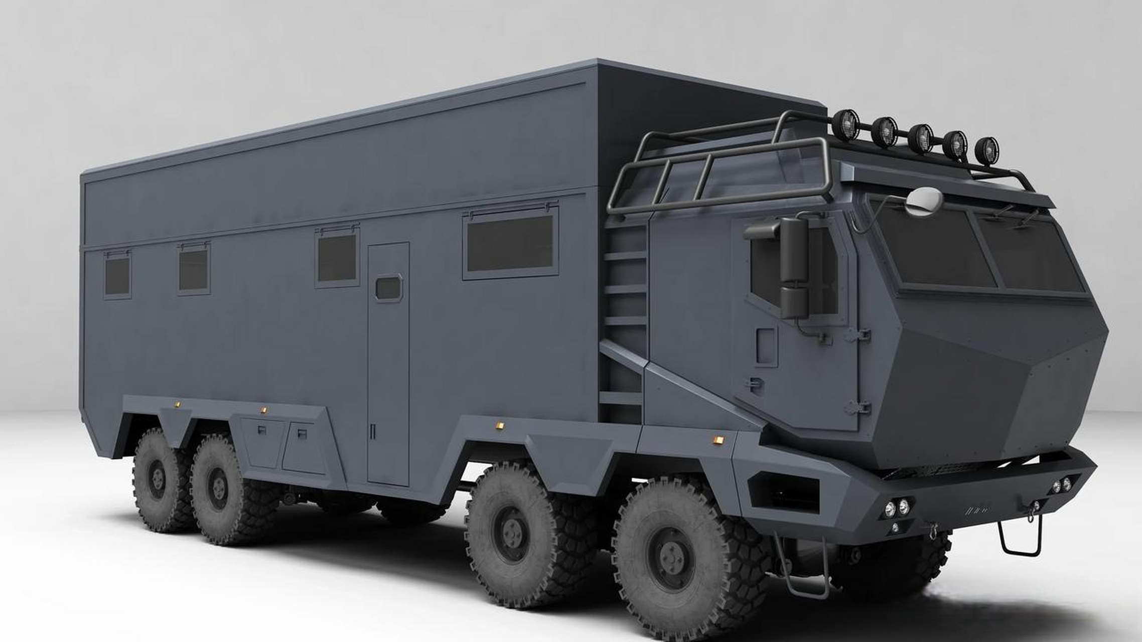 国产越野重器西欧德太脱拉8x8横空出世,车头造型颇具未来感.