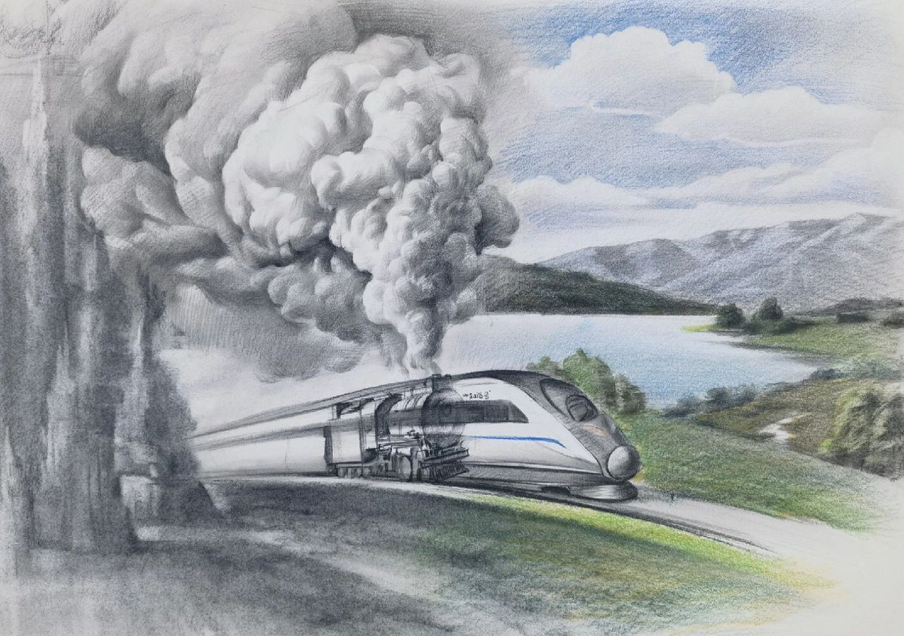 《科技强国,新中国…》主题素描    科技创新,大国重器,新中国, 主题