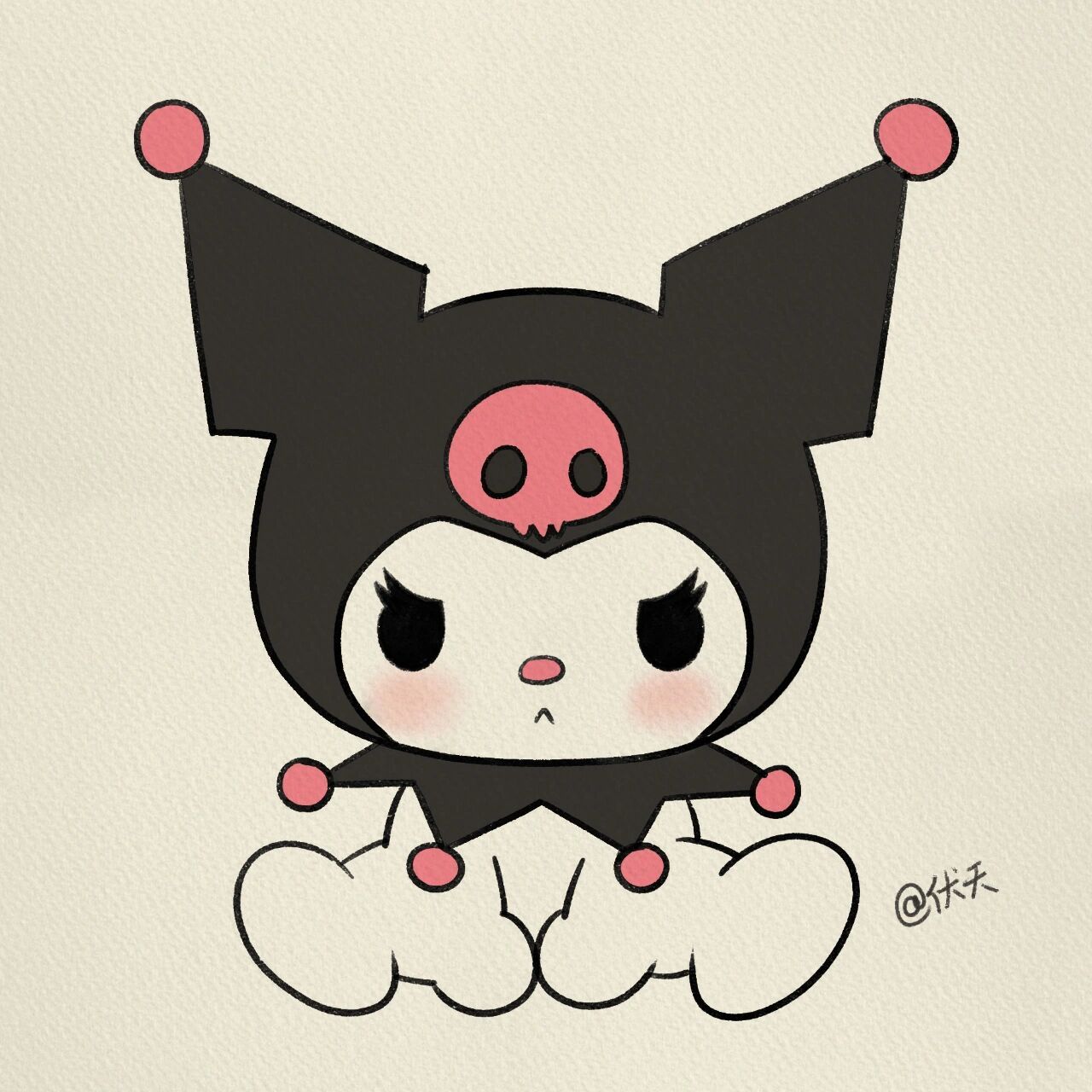 库洛米简笔画‖(30)       临摹