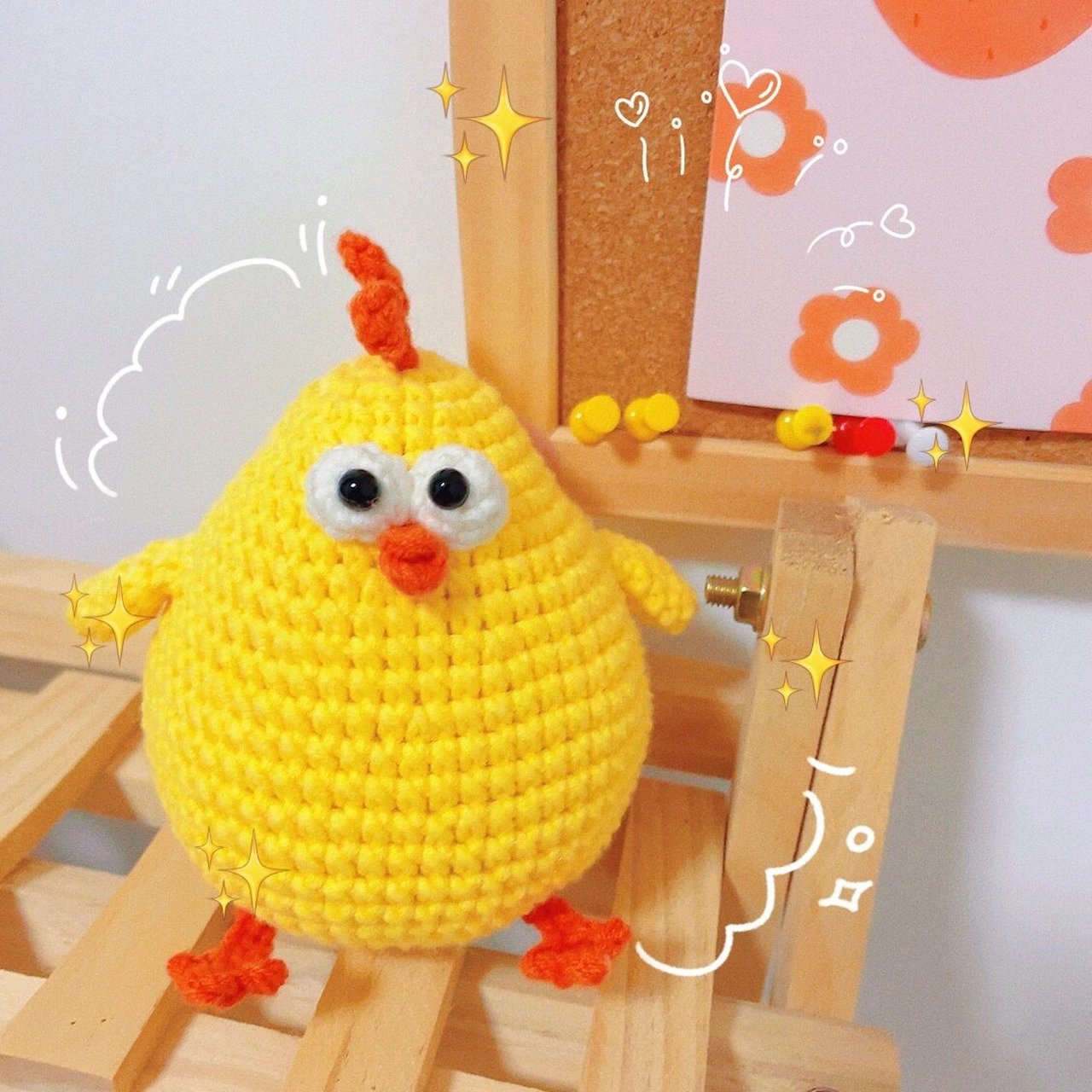 钩织玩偶|墩墩鸡91_附图解 是一只呆萌的小鸡仔呀 又被萌到呢 78