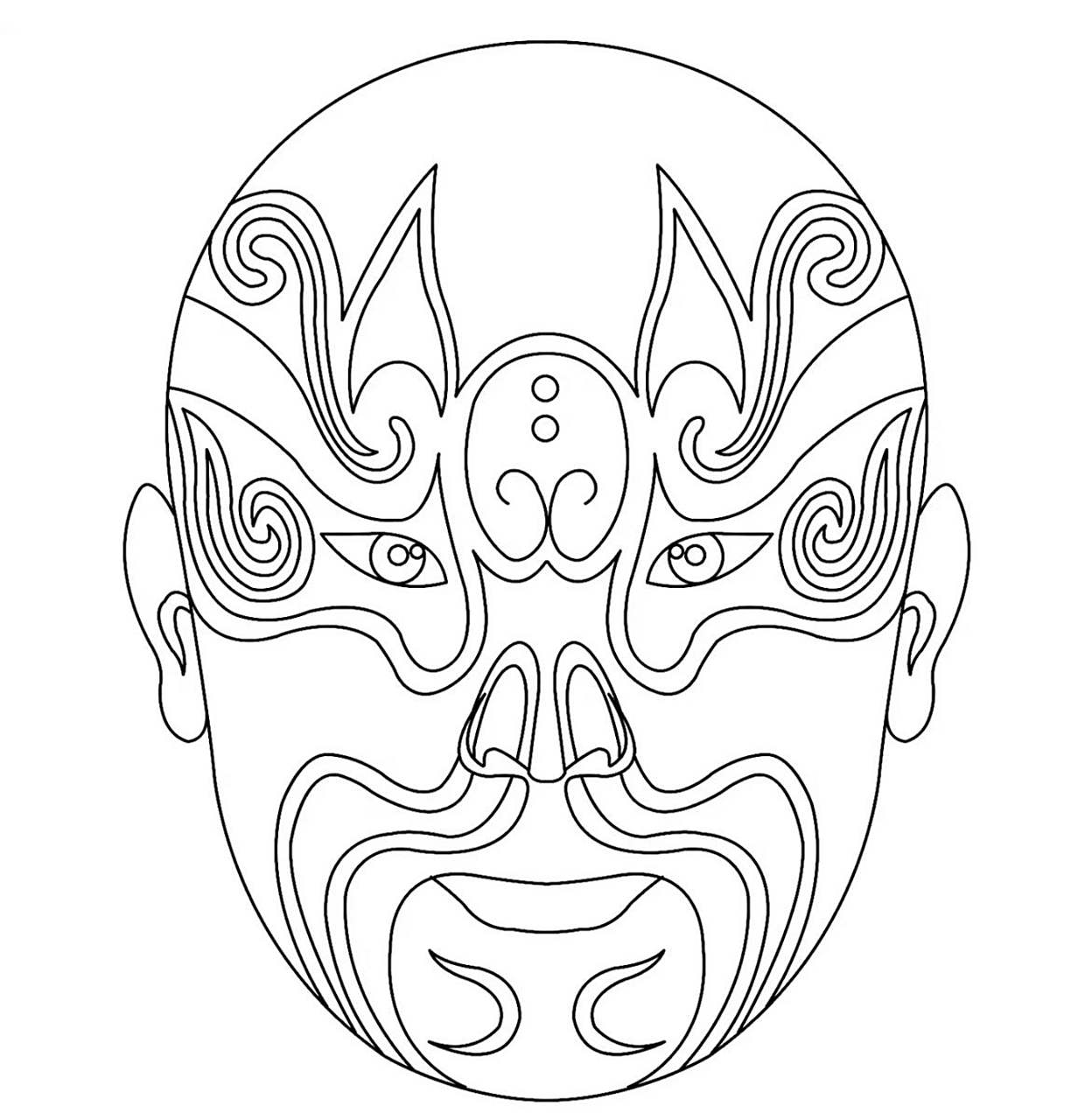 脸谱简笔画,幼儿园简笔画,说唱脸谱 脸谱简笔画,幼儿园简笔画,说唱