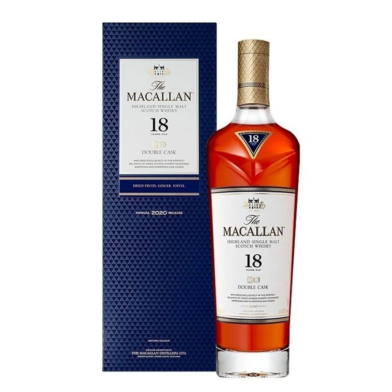 highland single malt scotch whisky 麦卡伦蓝钻双雪莉桶18年威士忌