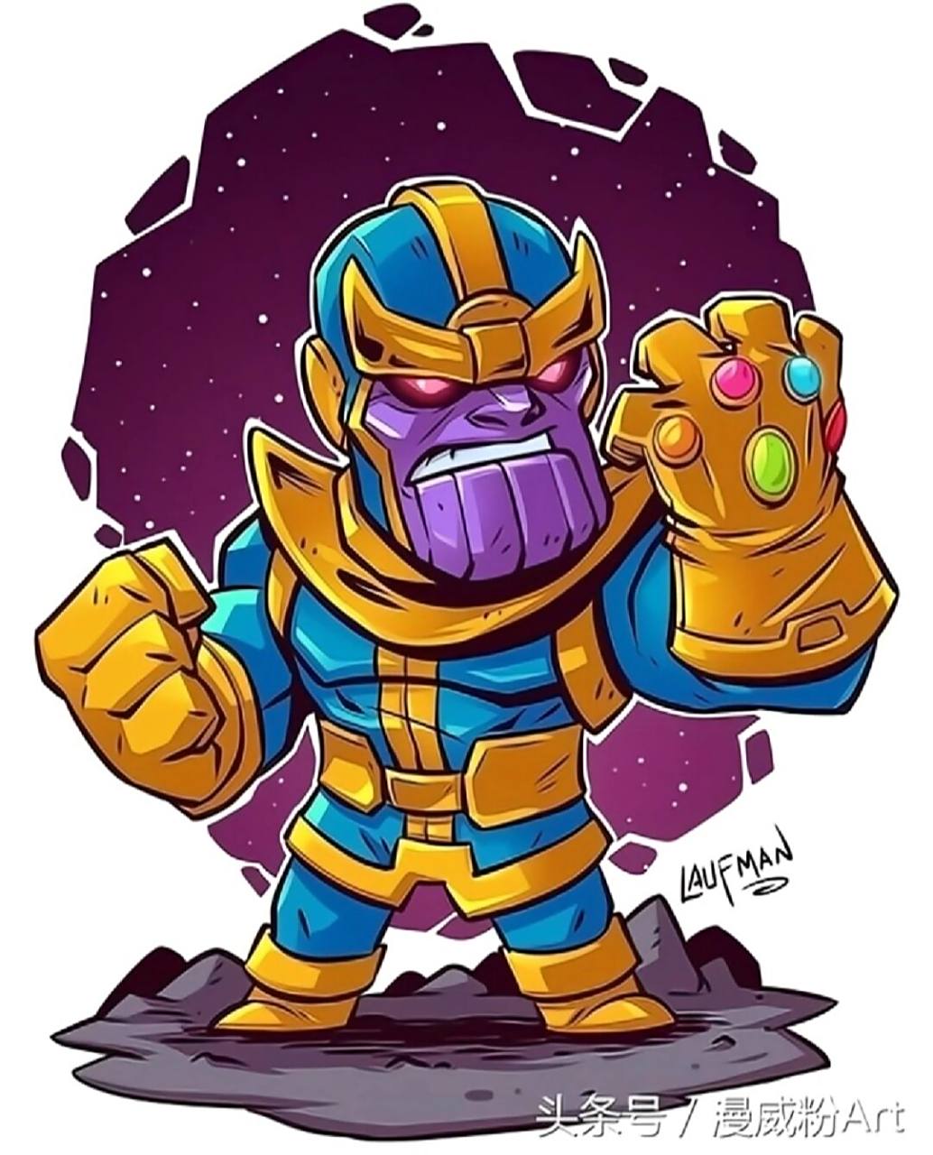 漫威q版人物手绘(附原图) 漫威q版人物手绘,最后几张原图.