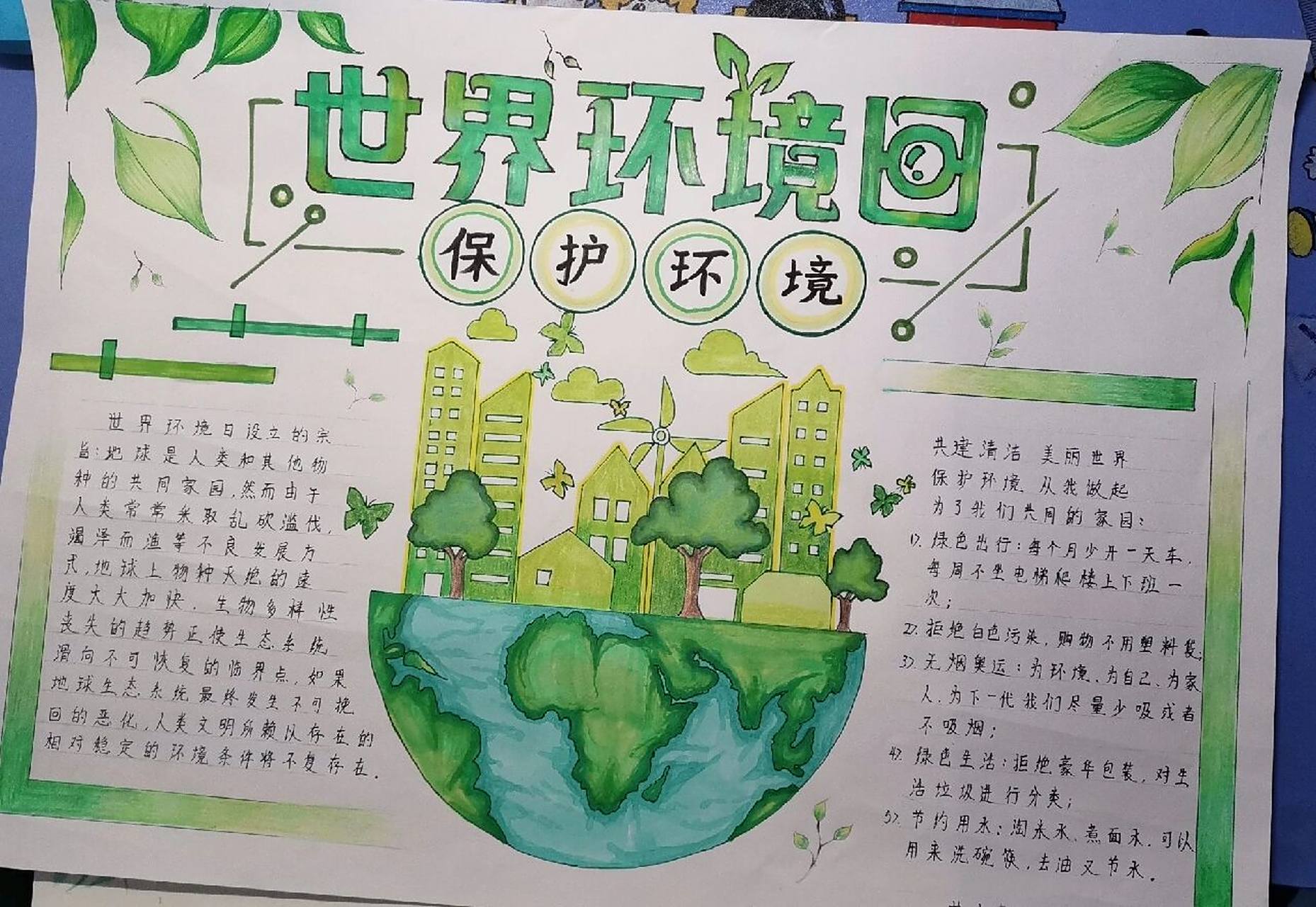 世界环境日手抄报