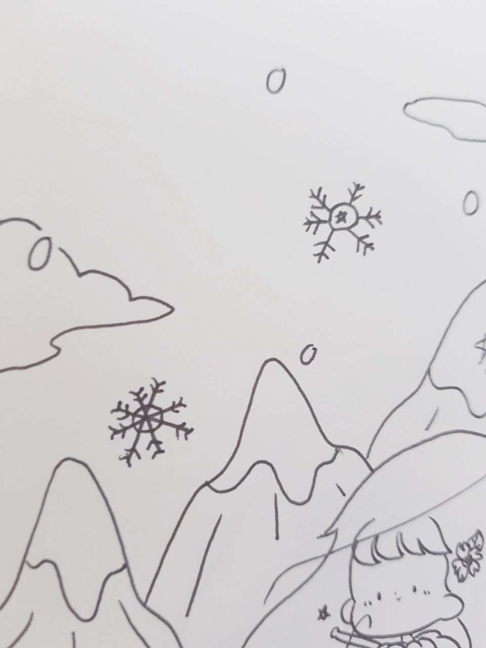 简笔画 | 雪花 ❄🌨