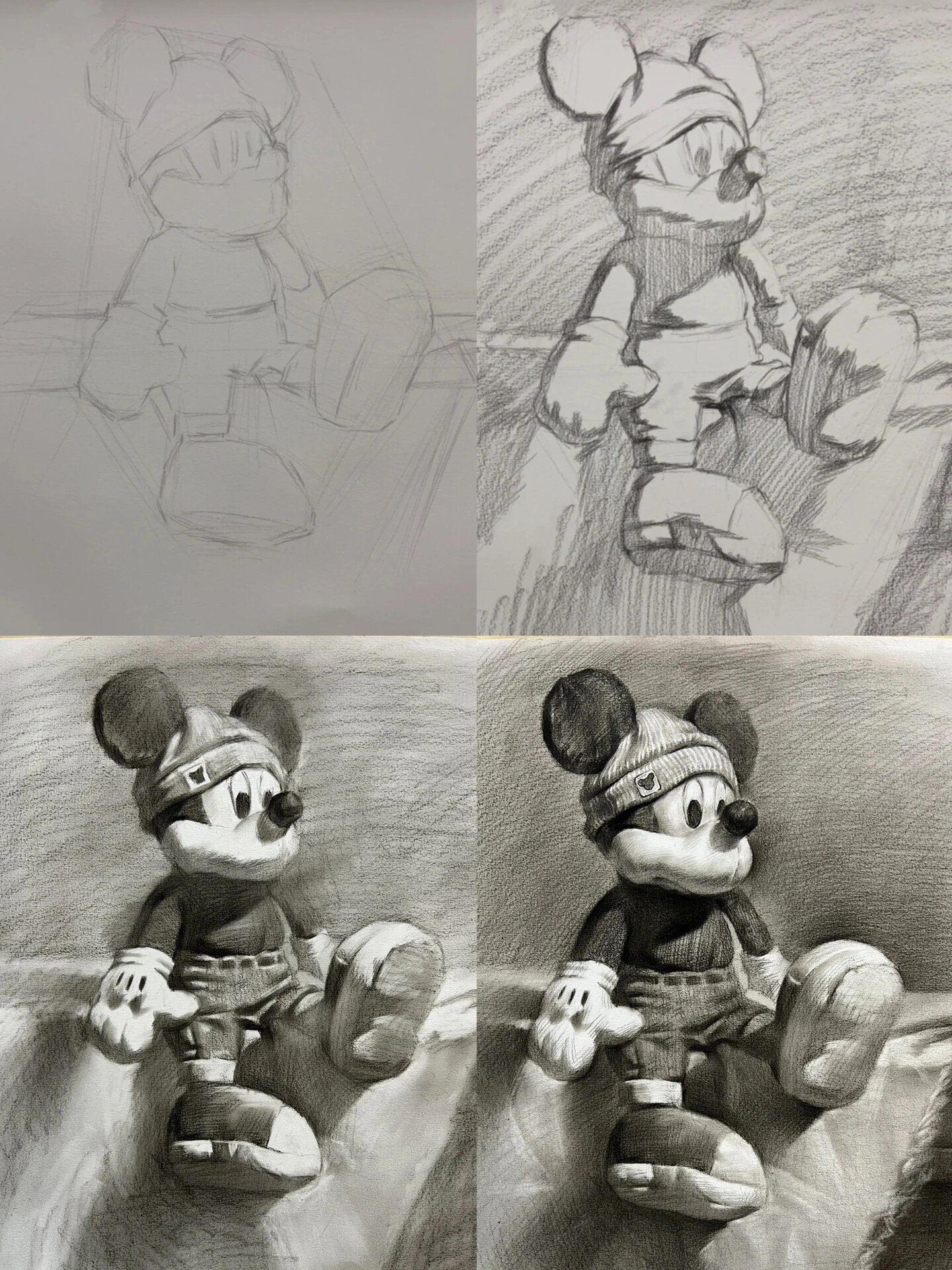 米奇素描绘画物体分享详细步骤解析