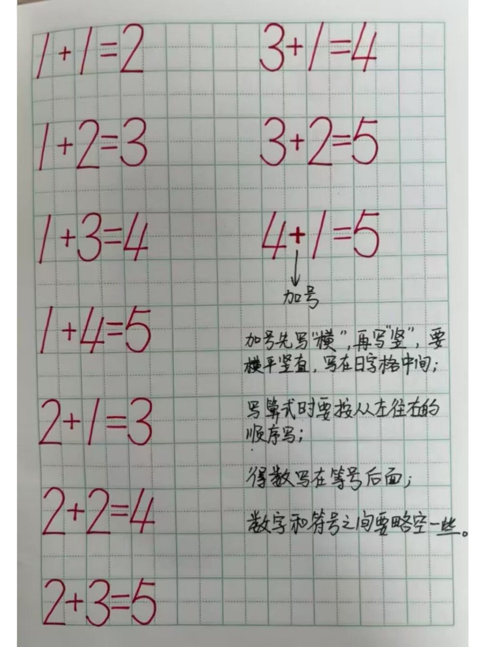 子的书写格式田字格图片