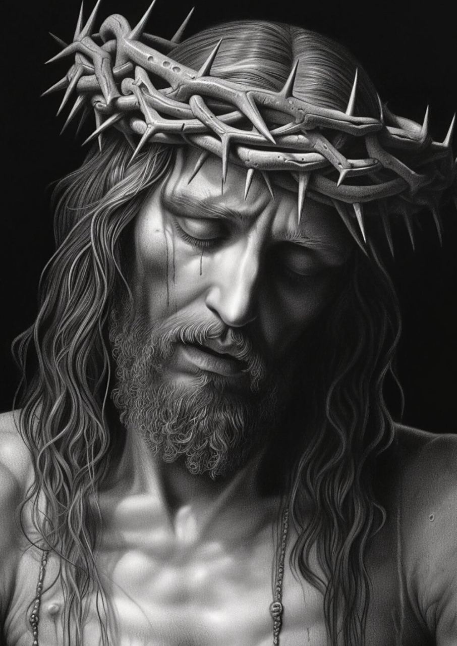 素材分享 | 写实耶稣纹身手稿