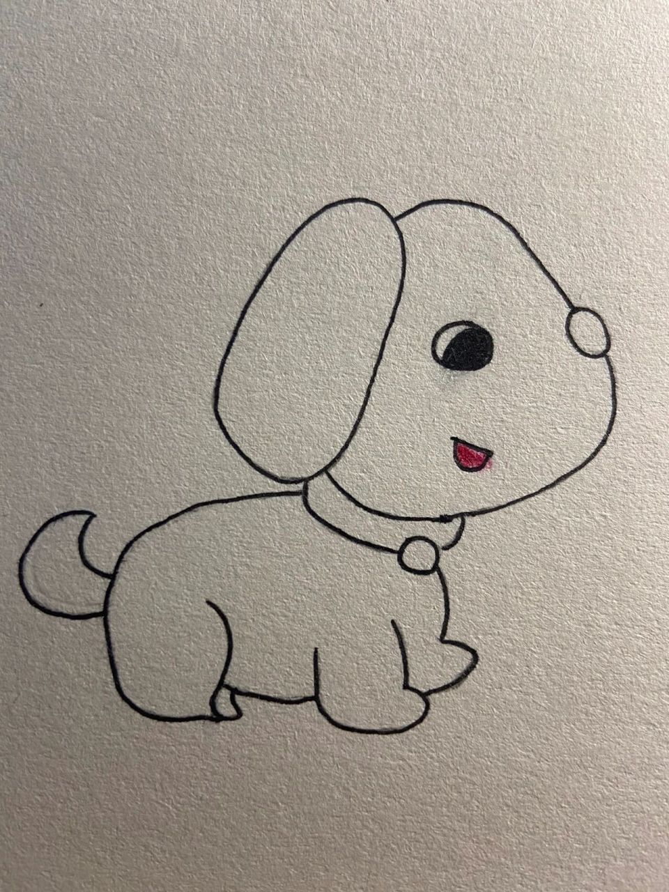 小学三年级简笔画小狗图片