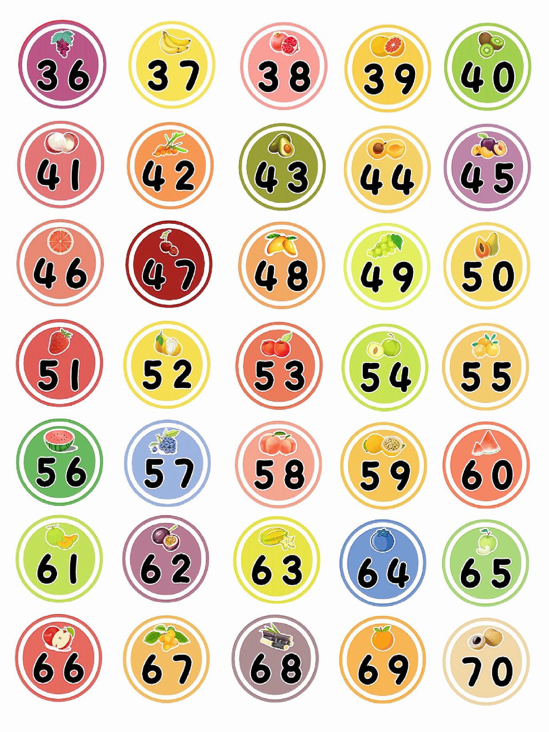 1-100数字标签打印
