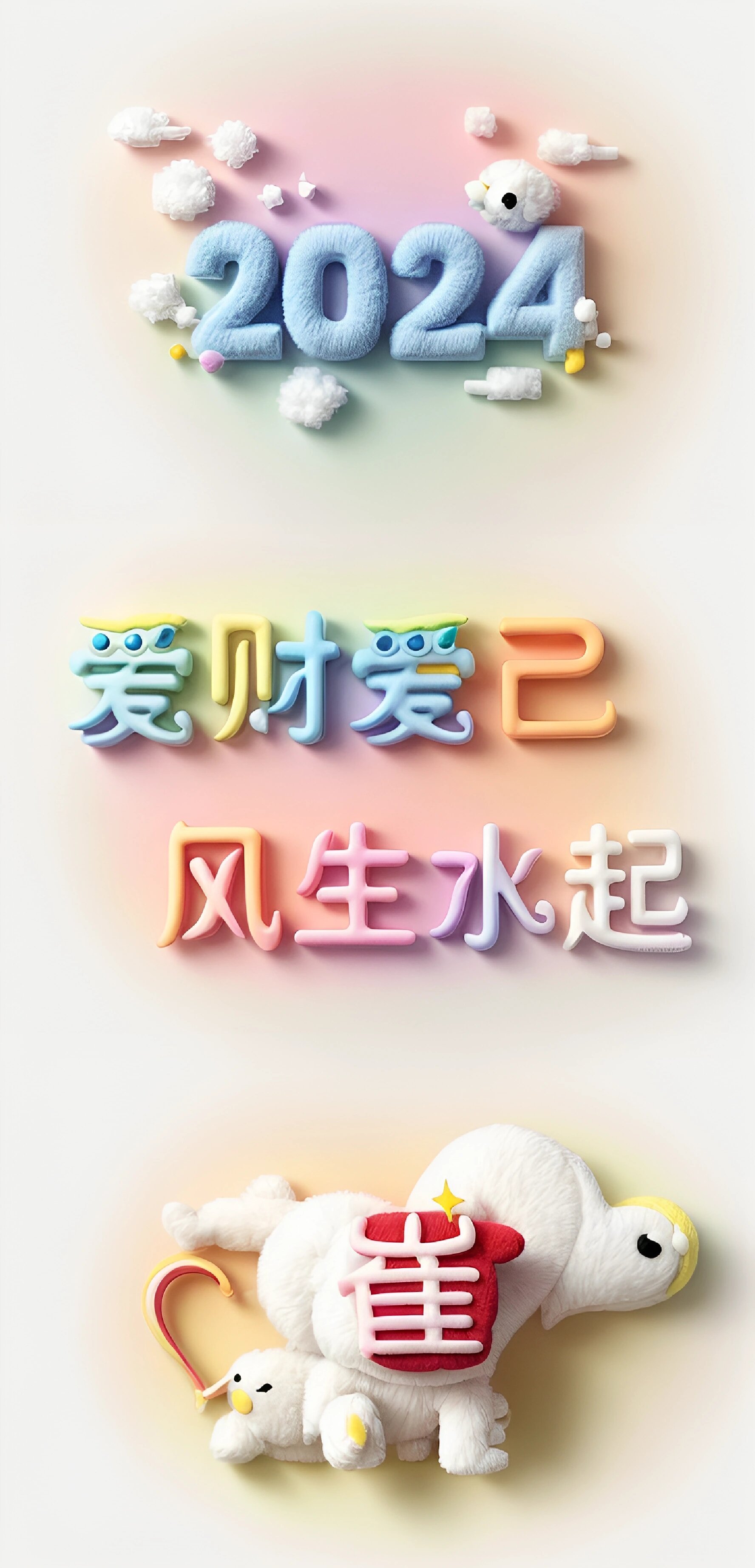 爱财爱己,风生水起!壁纸