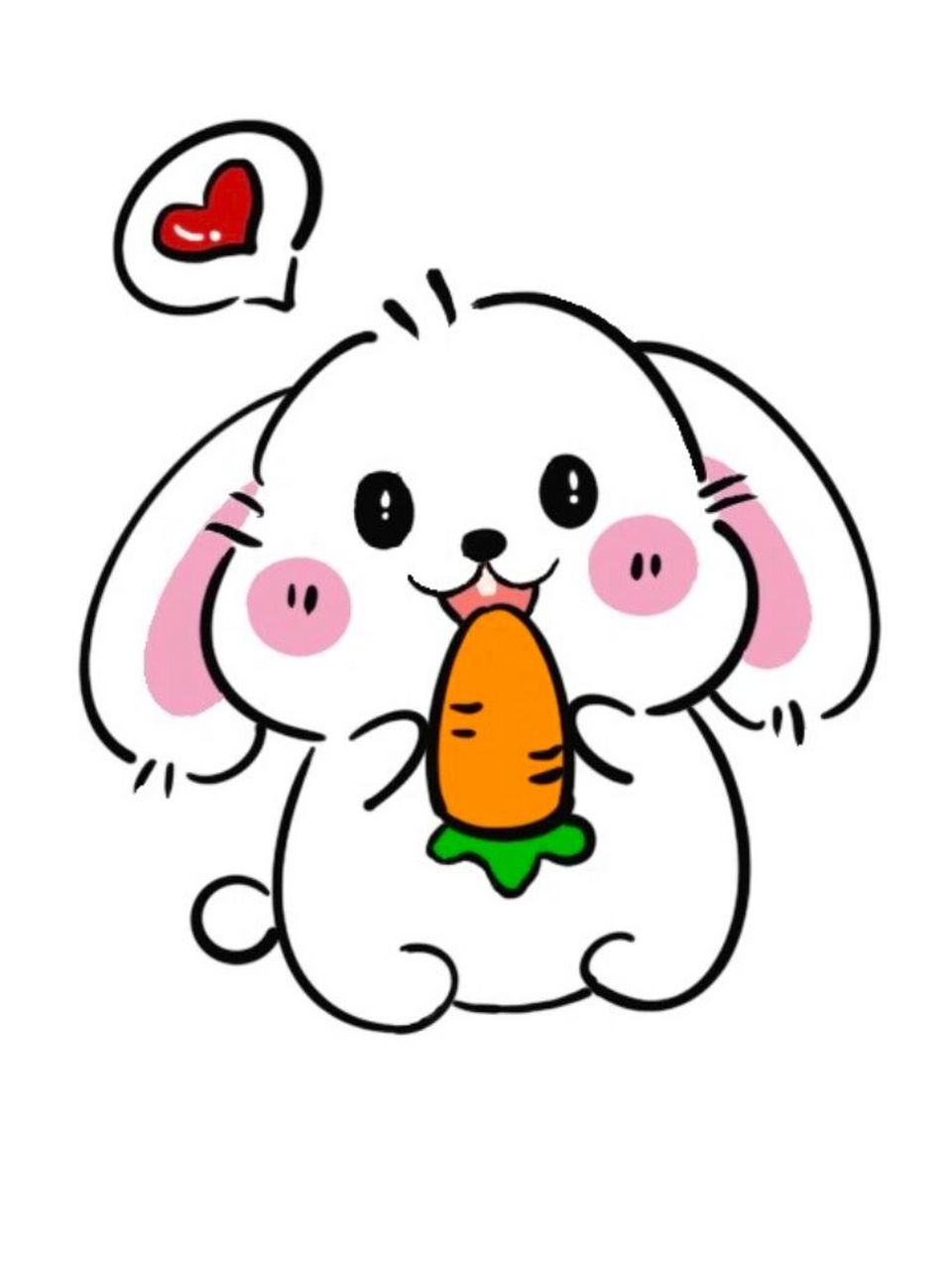 手残党学简笔画附教程99啃萝卜的小白兔 手残党每天学简笔画附教程