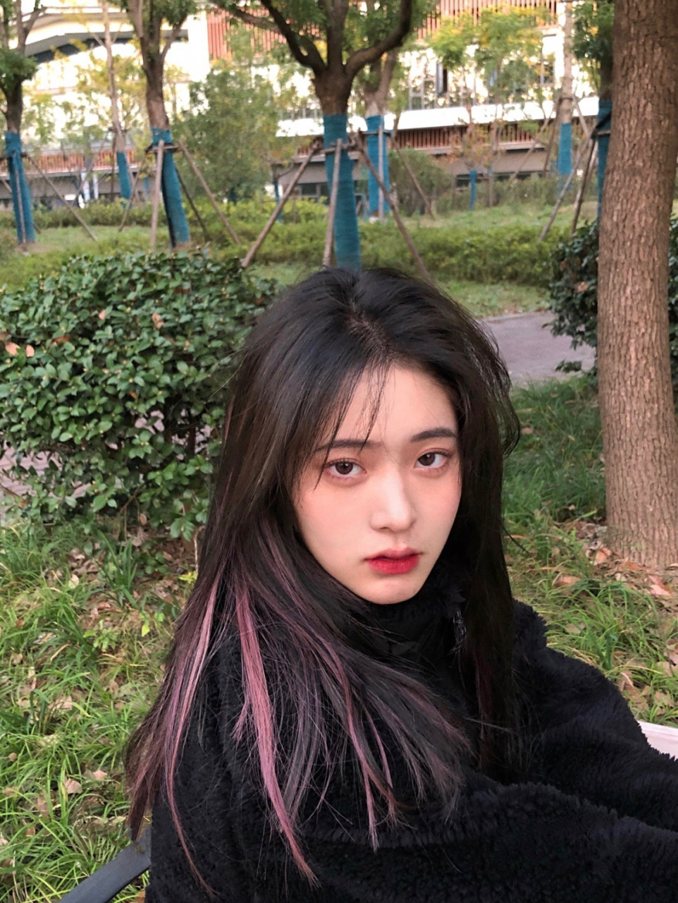 超a黑粉挑染～ins风心机染 扎起头发超好看 黑粉搭配人间绝配～又甜又