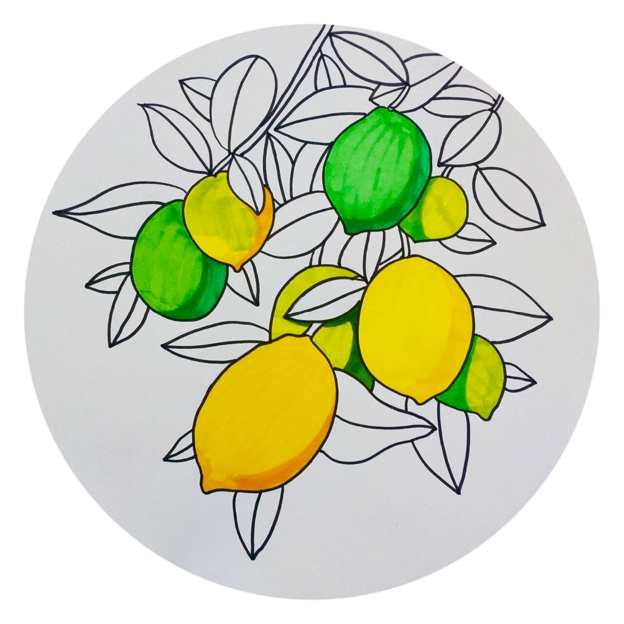 创意儿童画《柠檬树》 适合六七岁的小朋友