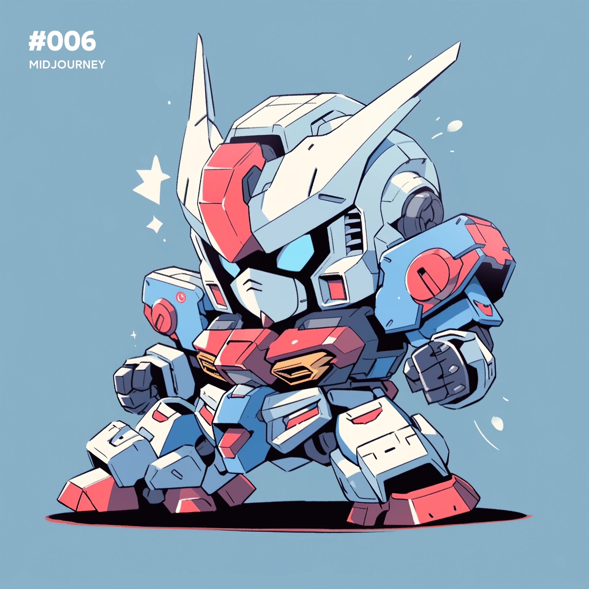 「q版动漫高达」头像|93击毙你! vol:9073练习ai的第九十天!