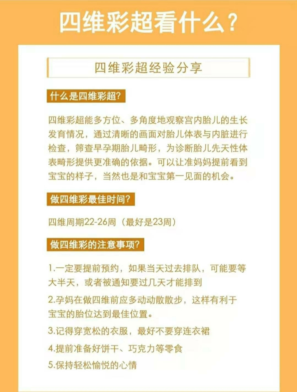 一分钟教你看懂四维彩超单!值得收藏!