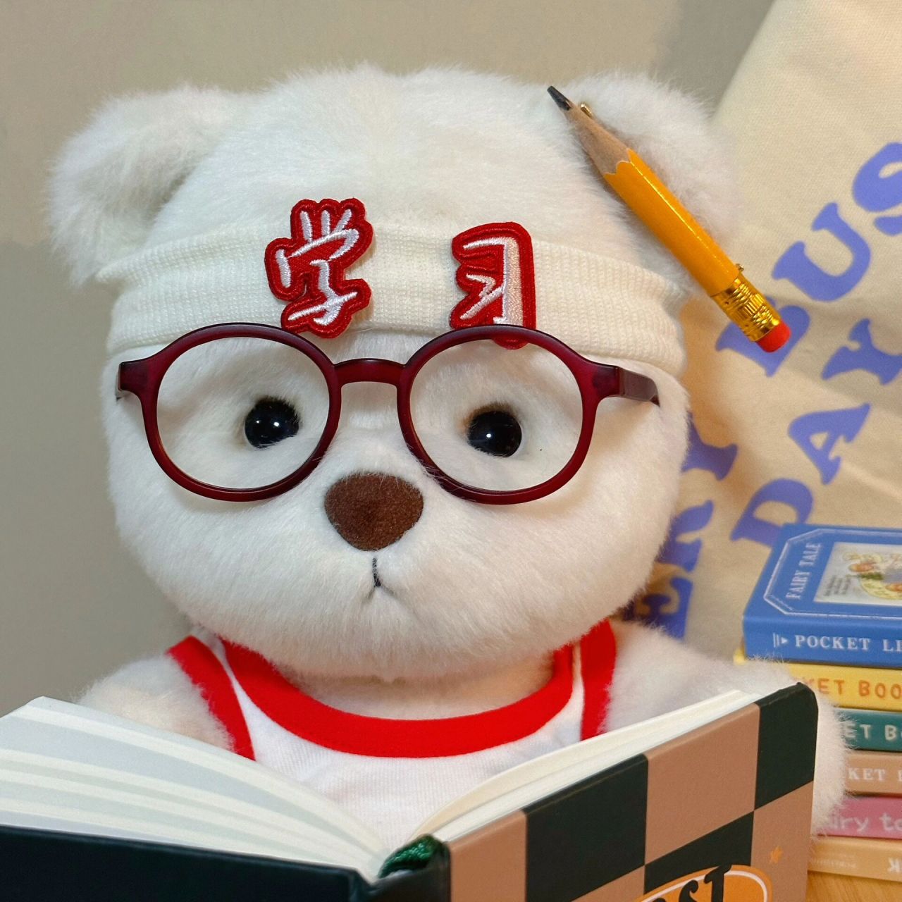 奋斗小熊第二弹|学习头像 宝宝们看看可以和上一篇搭情侣头像吗23˙