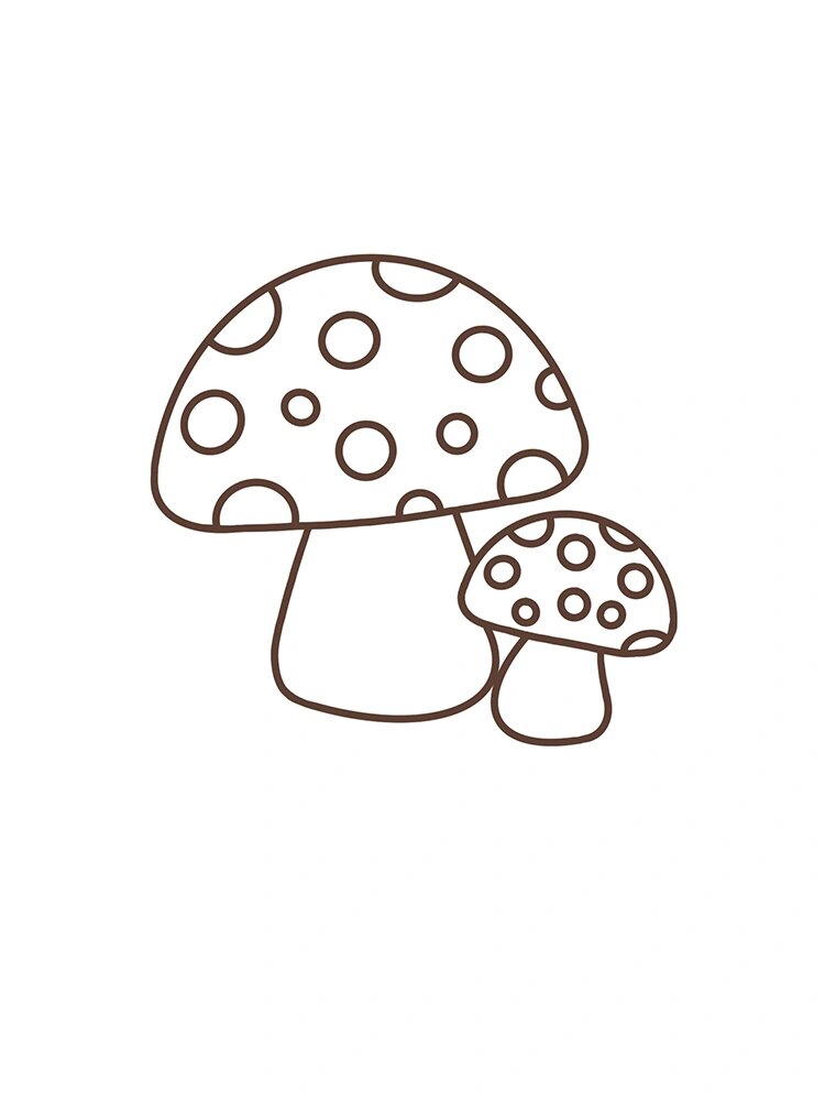 可爱的小蘑菇简笔画
