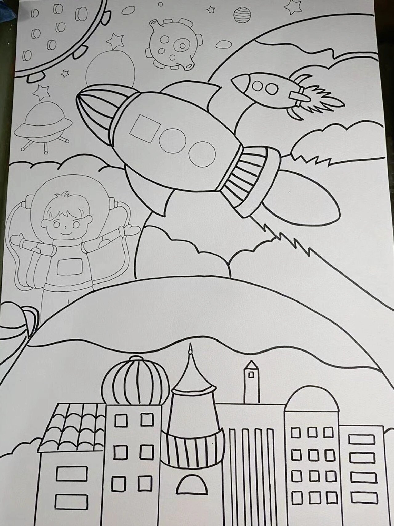 二年级小朋友的科幻画