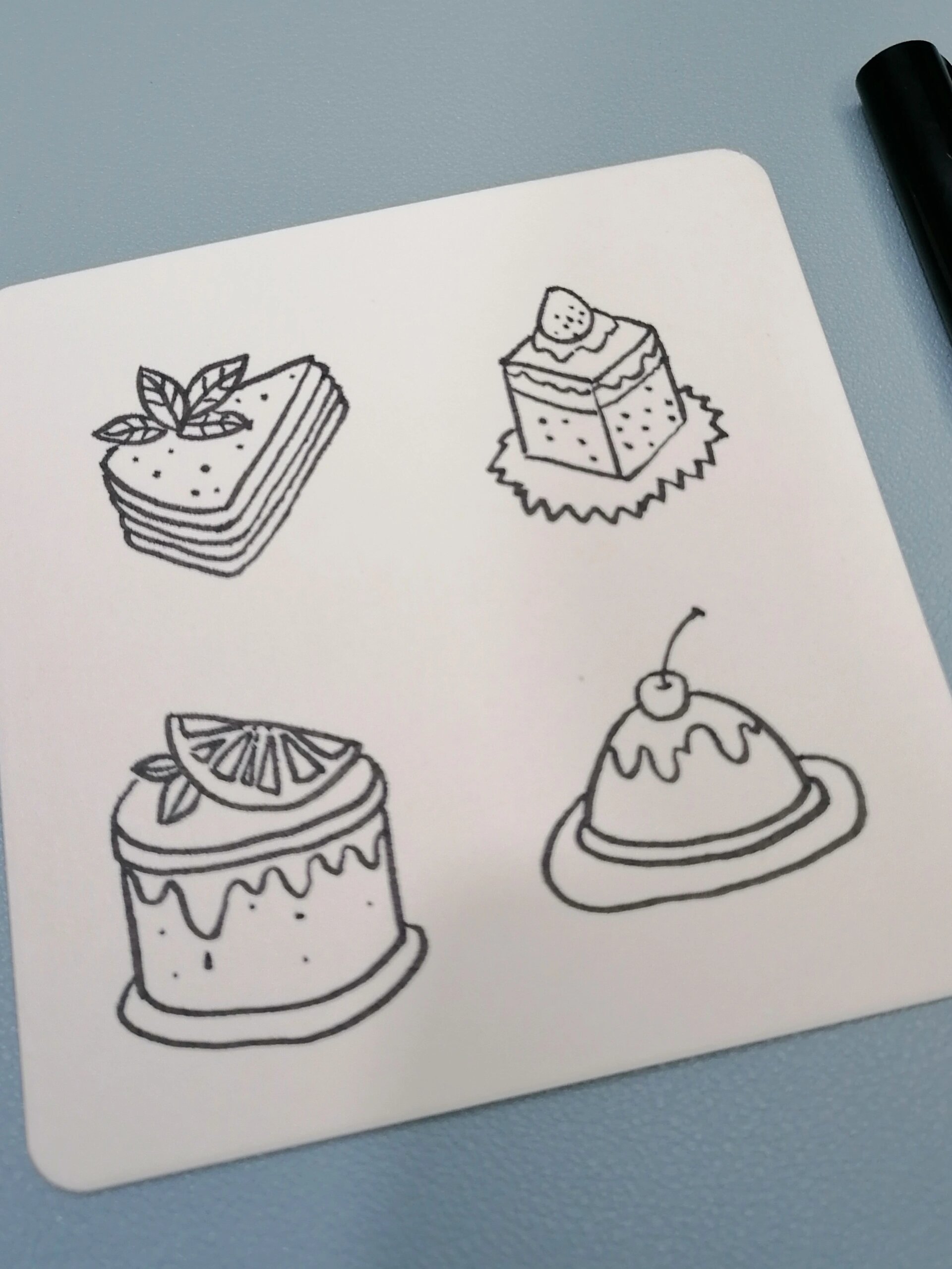 甜品简笔画90|手抄报素材