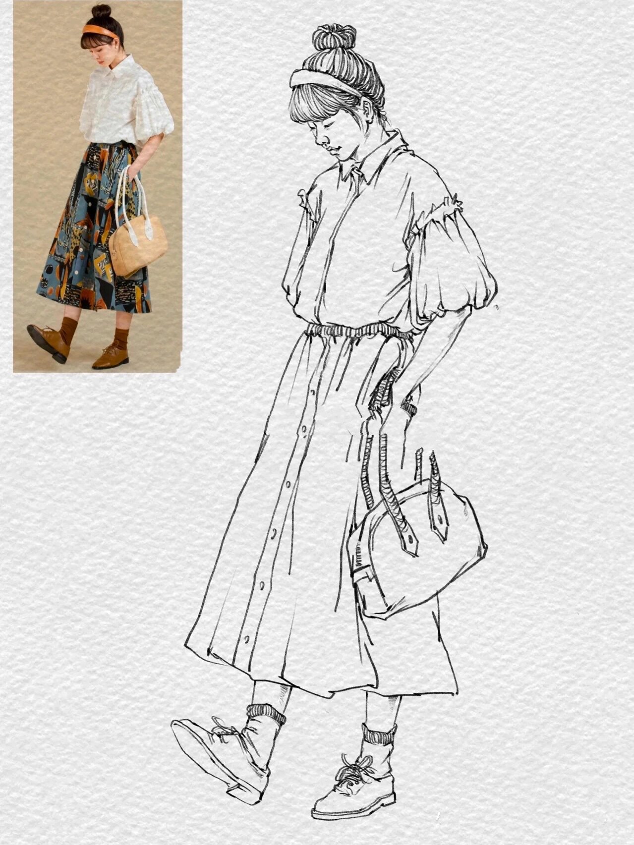 73速写老师|线性速写青年站姿步骤讲解6015