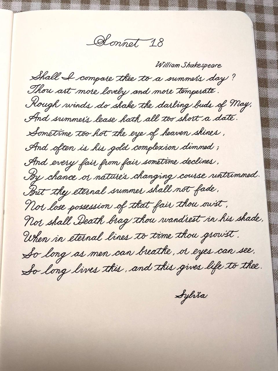 手写英文诗|莎士比亚十四行诗18957115 shall i compare thee