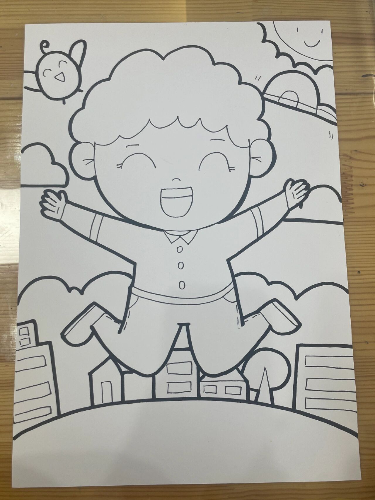 儿童画人物跳男孩动作解析