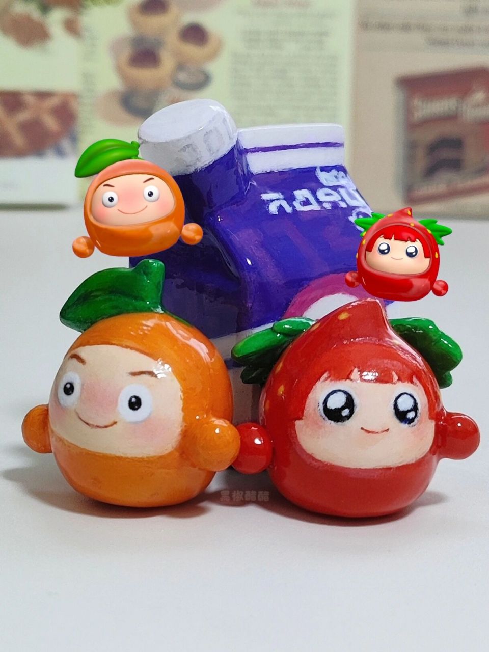 捏了果宝特攻蛋仔 做的是迷你版本的子怡和橙留香!
