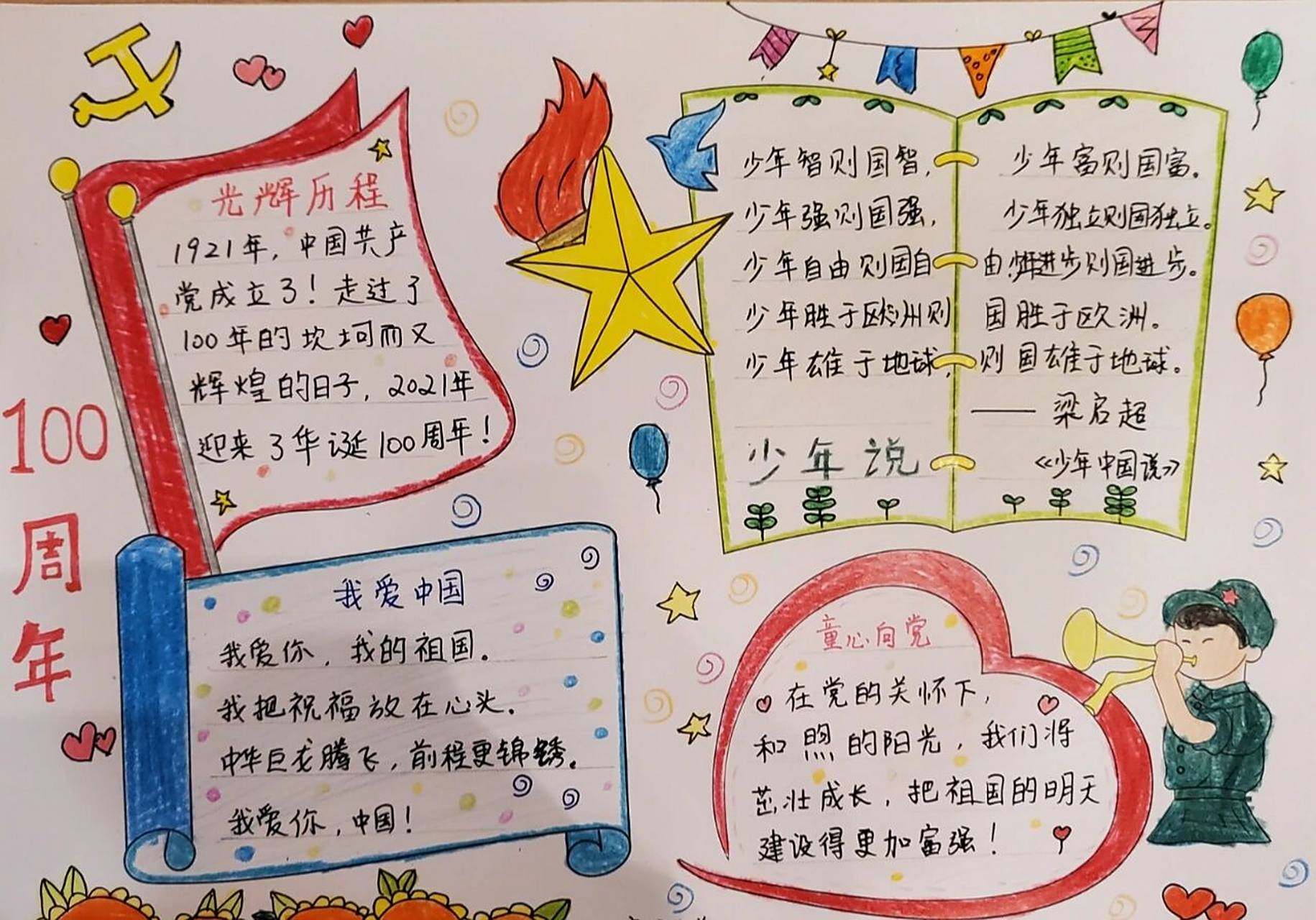 童心向党手抄报 童心向党手抄报.