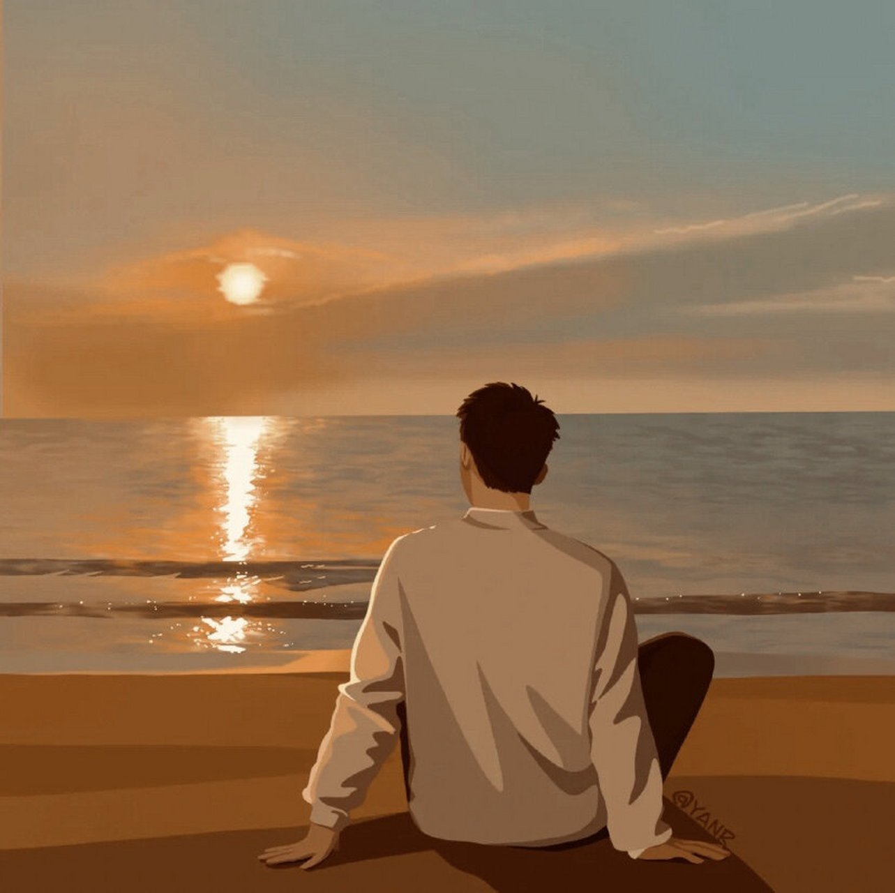 黄昏下94绝美情侣头像 超级好看的情侣头像,唯美 原图来自  感谢原