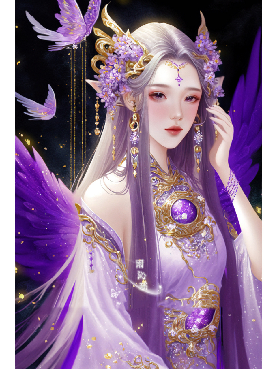 78紫金凤凰仙子 78古风 头像| vol 22 99紫色绣着金凤凰的碧霞