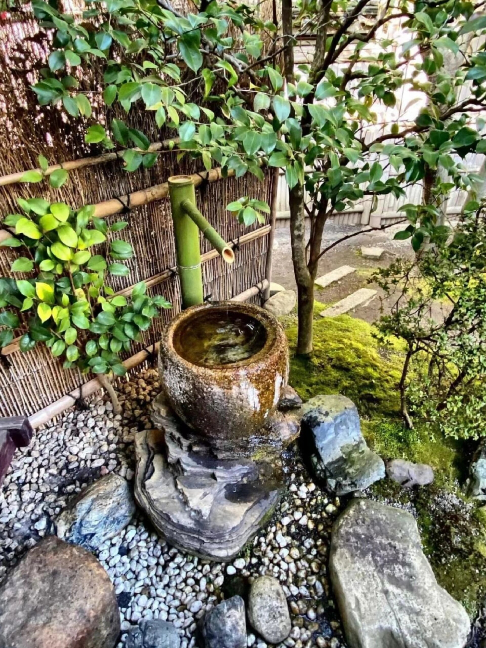 分享一组日式庭院小水景 水可以提升花园空间灵气,合理的布置水景也会