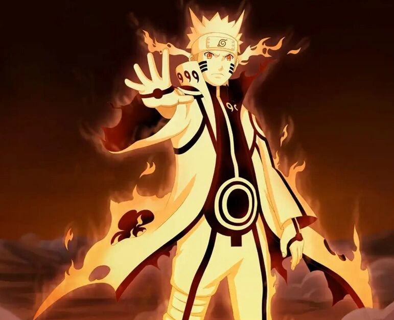 火影忍者最强十人 第10名 	 仙狐鸣人 	 此状态鸣人可以将九尾模式和