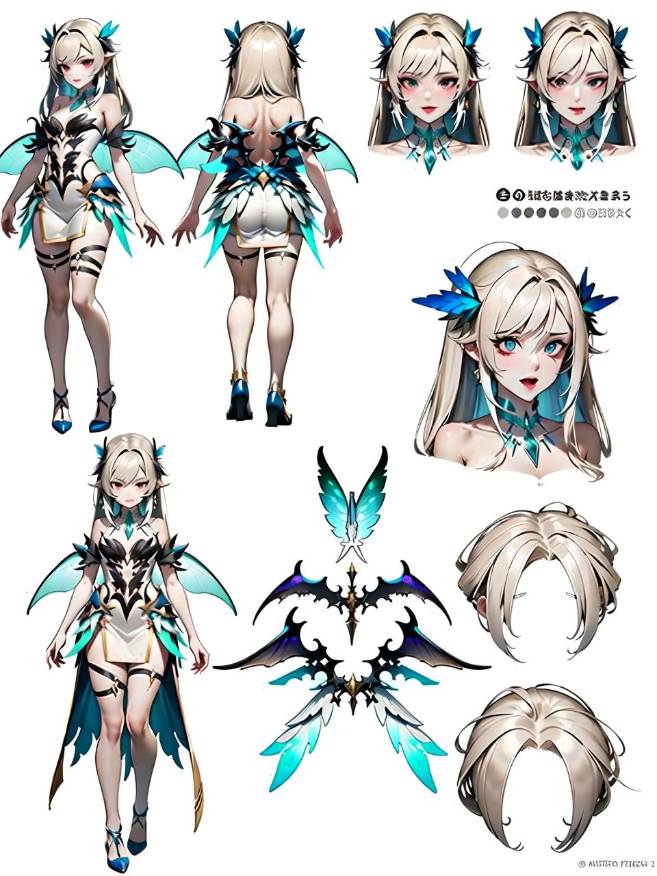 ai辅助生成三视图|教程〈附关键词〉 😺🎤先分享一下这组的关键词