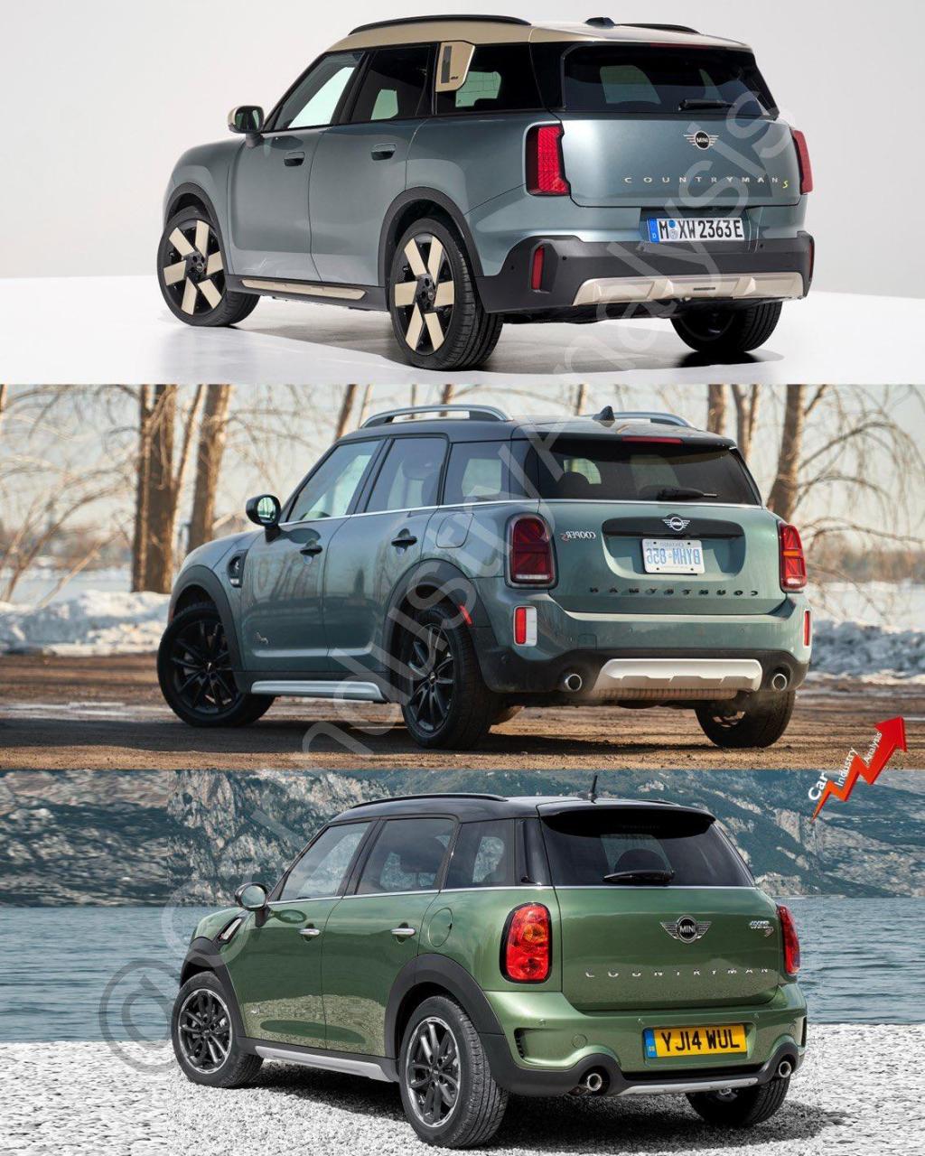 三代mini countryman对比 还是第一代最经典,车长也是4米出头,第二代