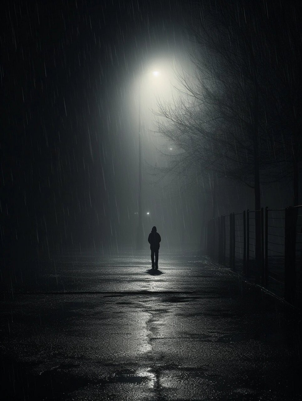 一个男人孤独的背影图片 男人孤独的背影  在寂静的街头,一张男人孤独