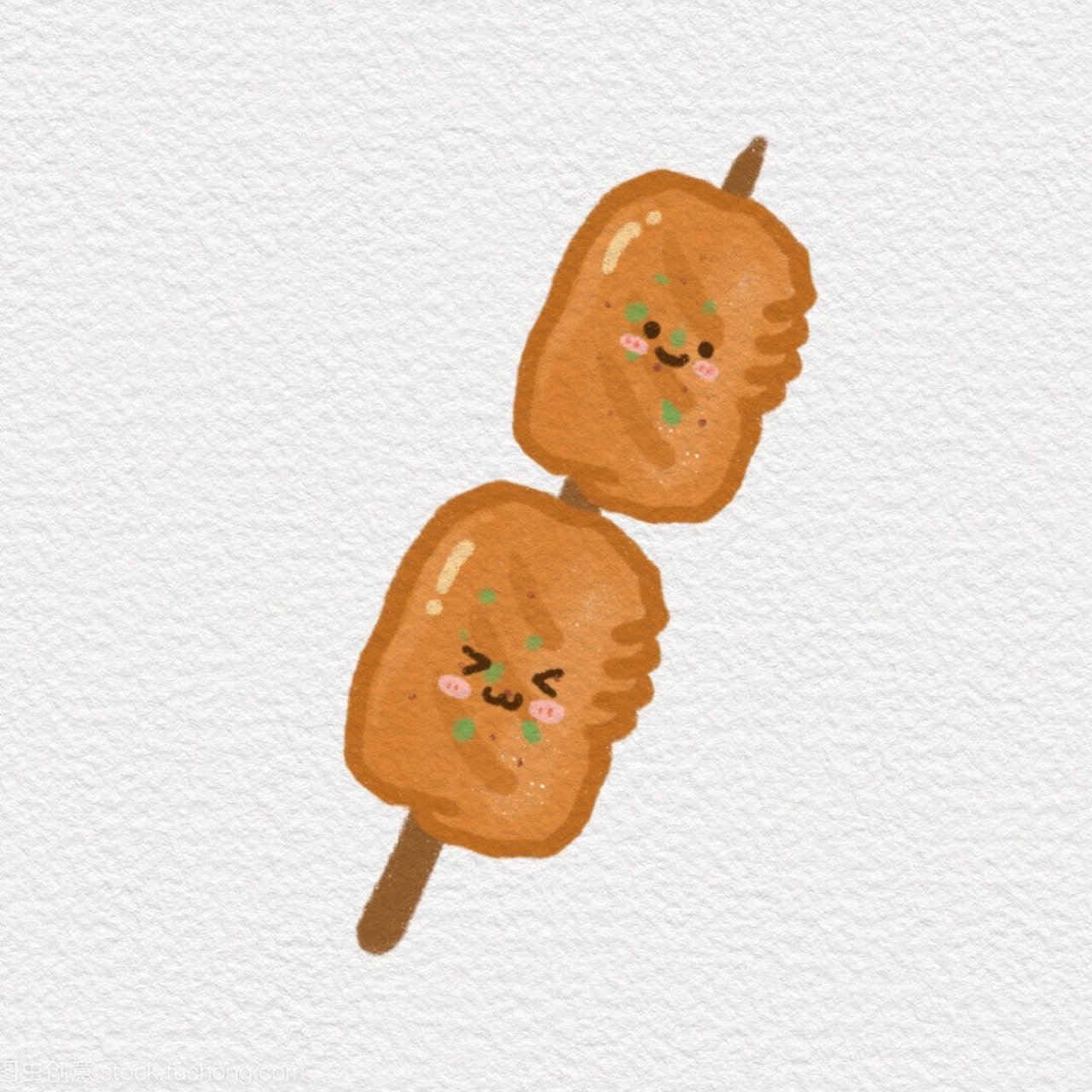 原创简笔画day10|美味烤串系列96 "没有什么是一顿烧烤解决不了的"