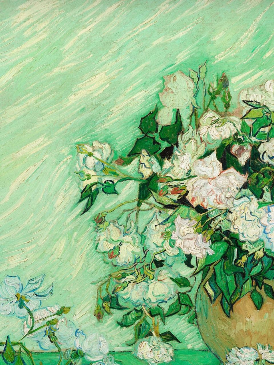 梵高《玫瑰》油画/作品赏析——(第46幅) 作品名称:《玫瑰》 时间