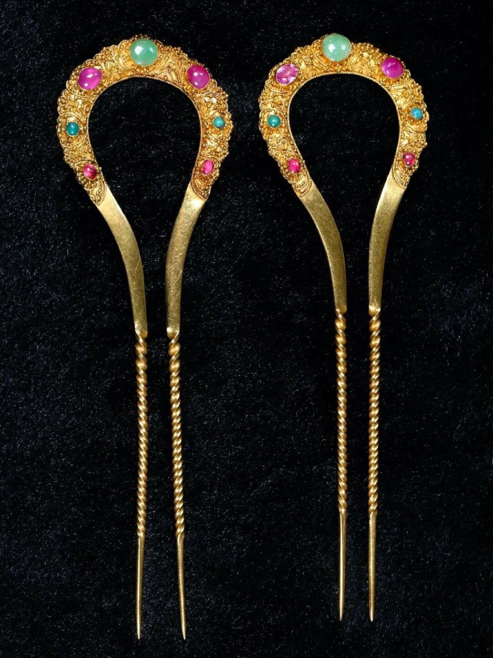 发簪史大揭秘②——黄金u型古董发簪欣赏 u型发簪暴露