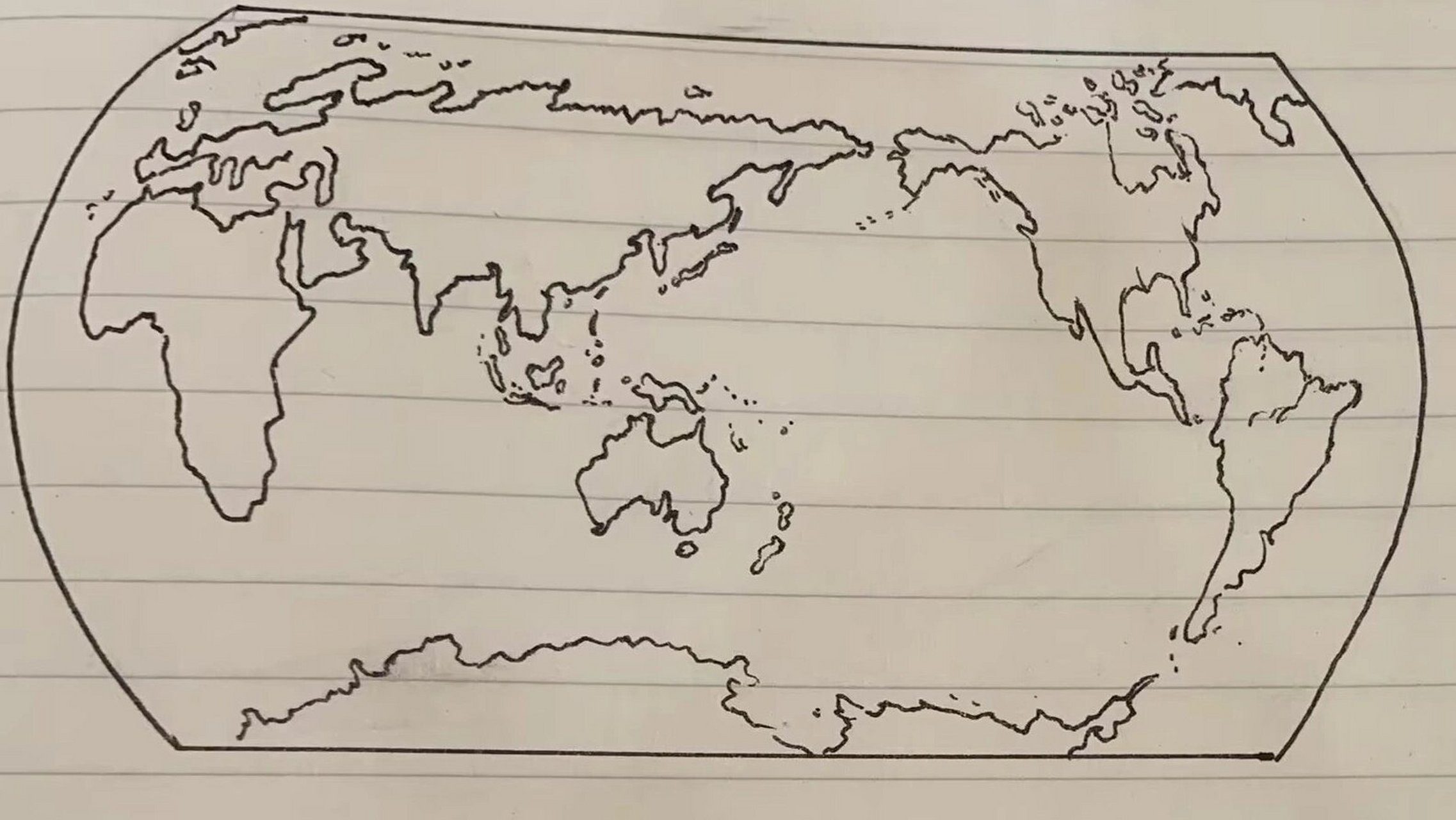 世界洋流手绘(步骤图)