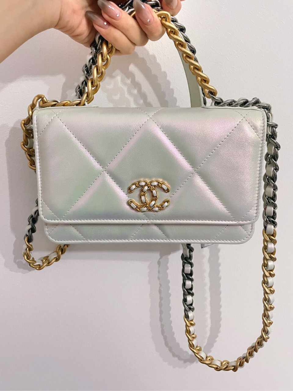 chanel19woc神仙珠光白90又香又美真的爱了 96chanel19 woc珠光白