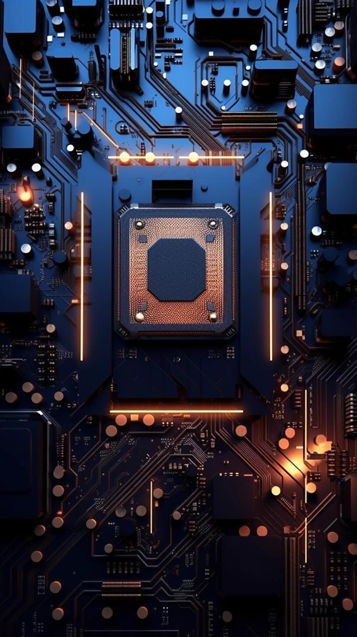 有趣的可视化高清电路板手机壁纸4k立体特效 高清手机壁纸电路板系列