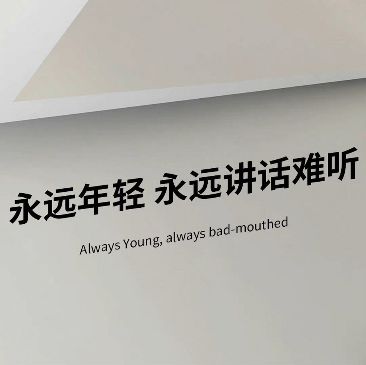 永远年轻 永远说话难听