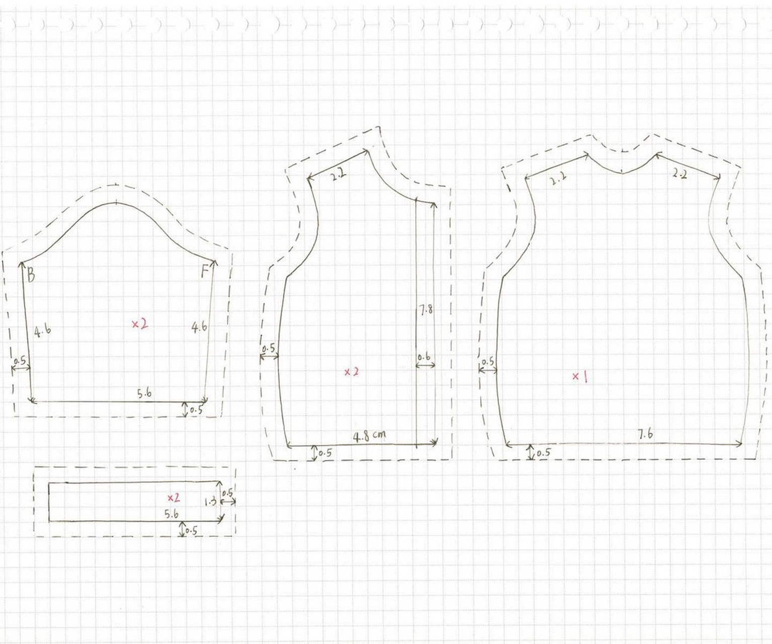 娃衣图纸小布尺寸外国设计师设计 blythe娃衣图纸