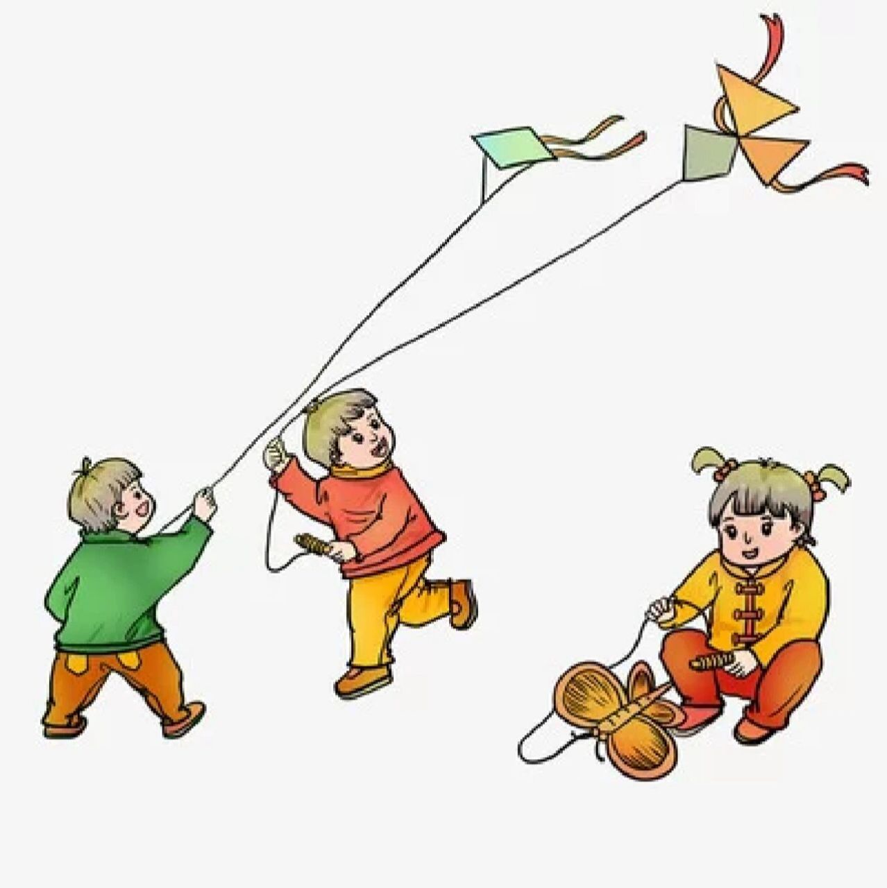 看图写话 放风筝 春天来了,花儿开了,公园里长满了青青的小草,开满了