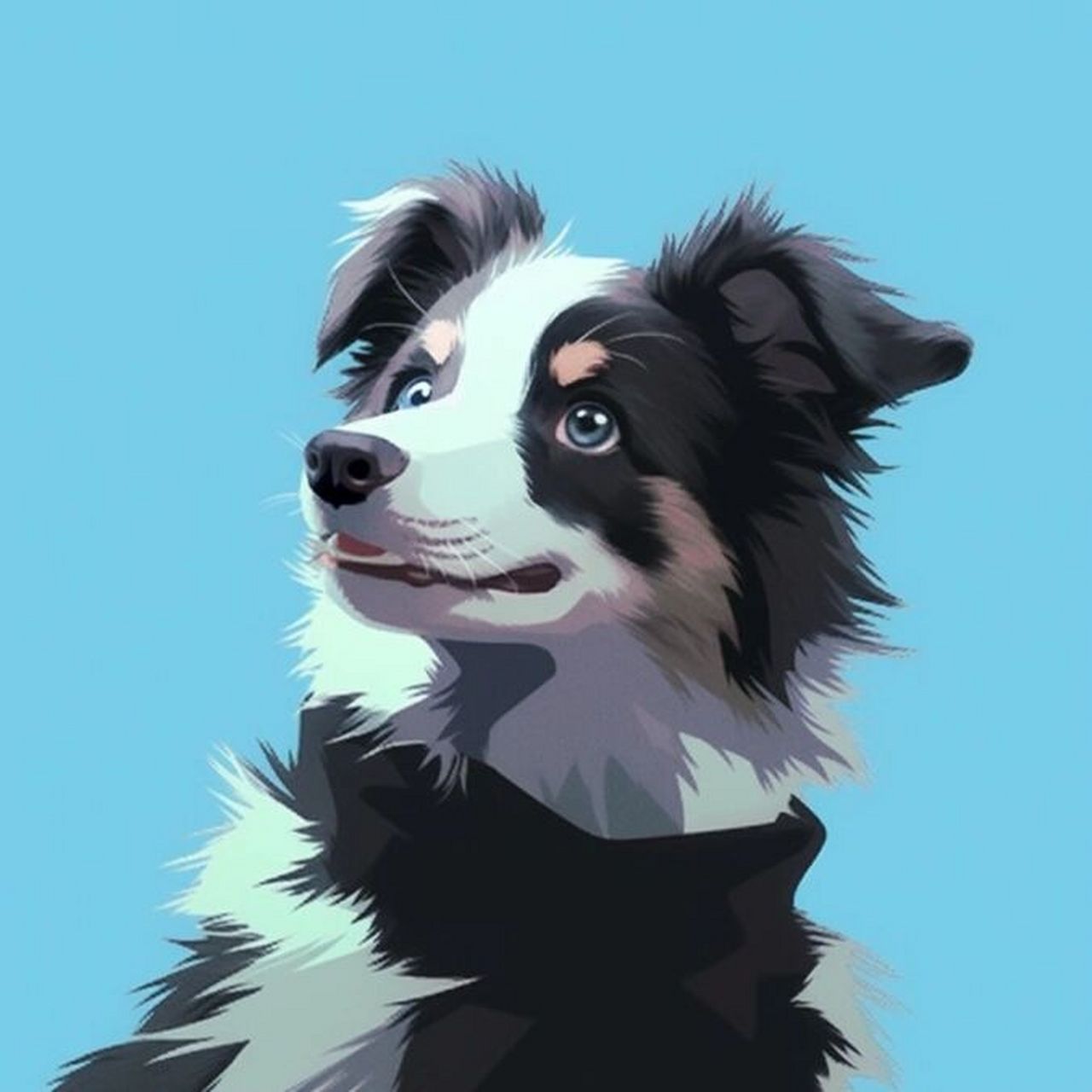 98超级帅气的陨石边牧狗狗头像～ 98陨石边牧可太帅了叭